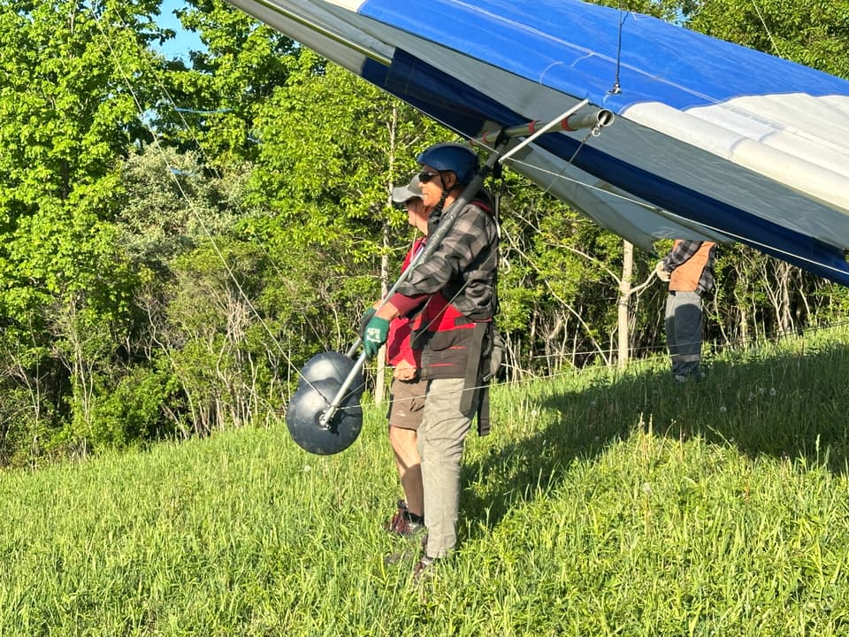 Pilots working together on launch